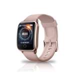 Syska SW100 IP68 Water Resistant Smartwatch (Rose Gold Strap, Free Size)